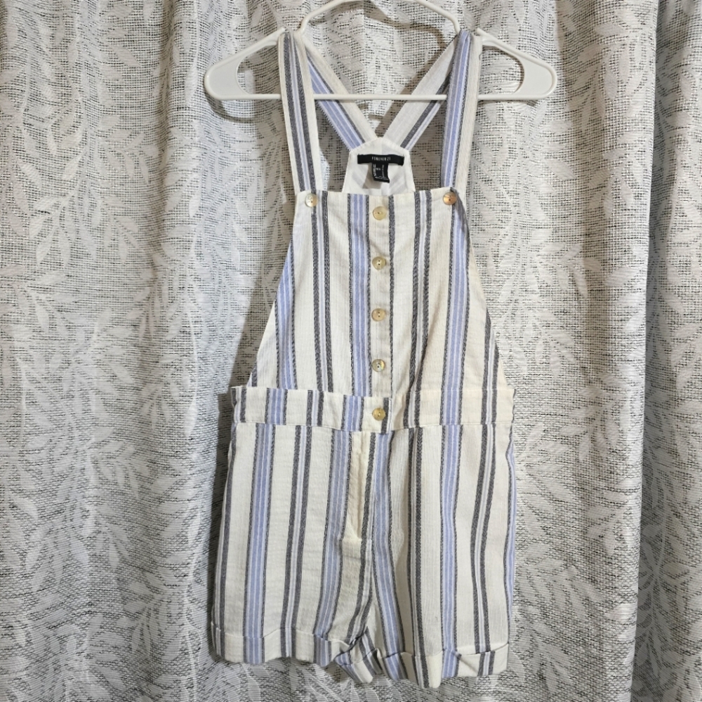 Forever 21 Stripped Shorts Overalls